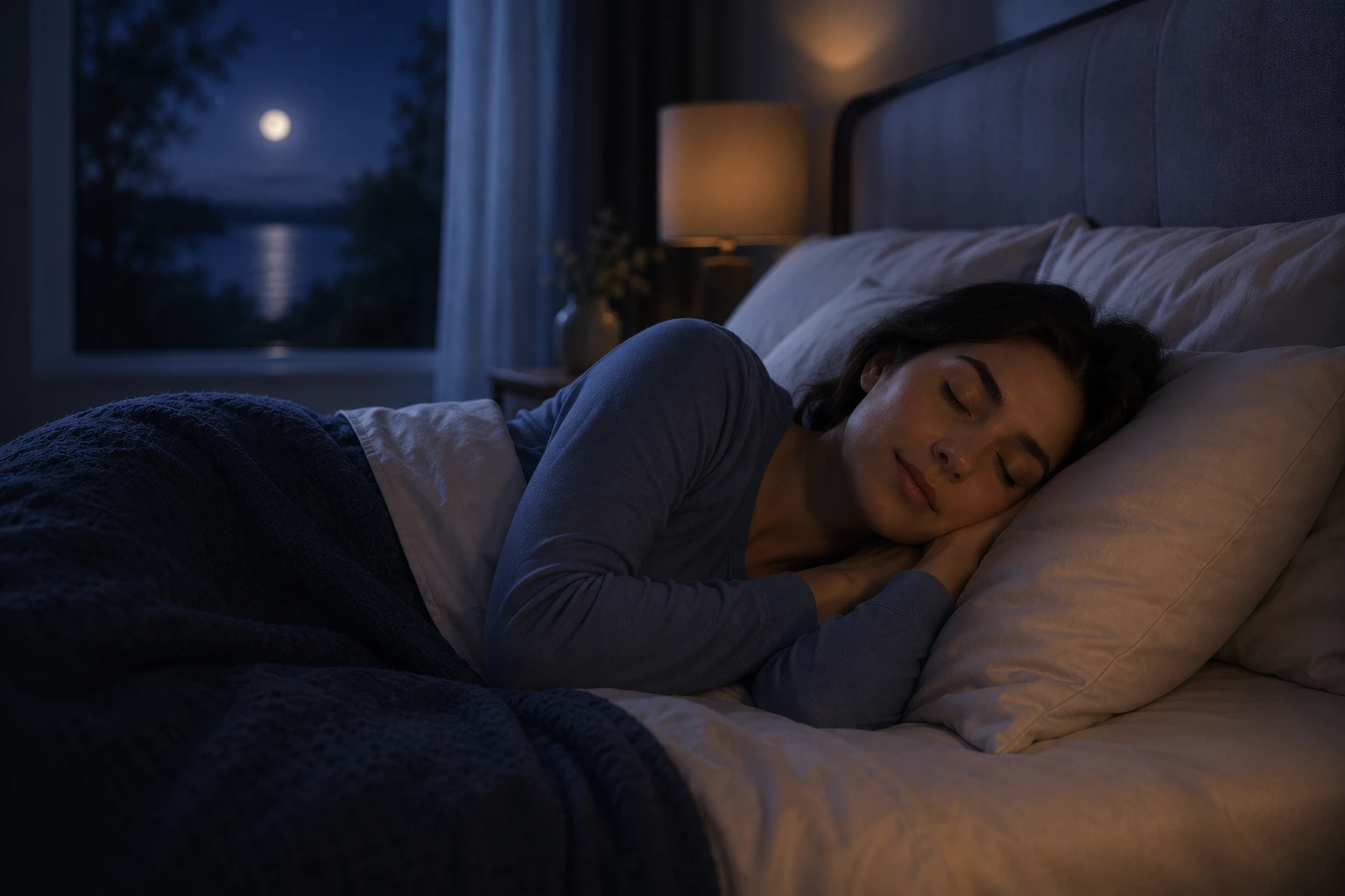 side sleeping posture supporting healthy nasal breathing and airway alignment