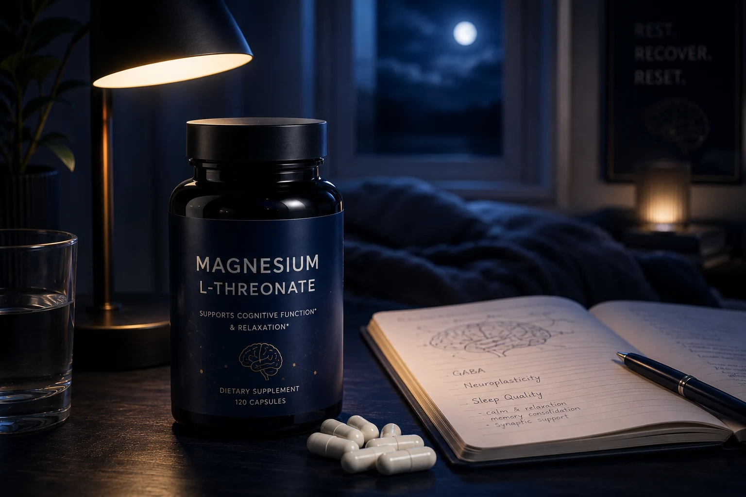 magnesium l-threonate supplement for nighttime relaxation
