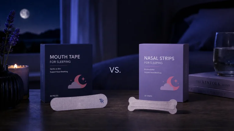 minimalist comparison of mouth tape and nasal strips for nighttime breathing and snoring relief