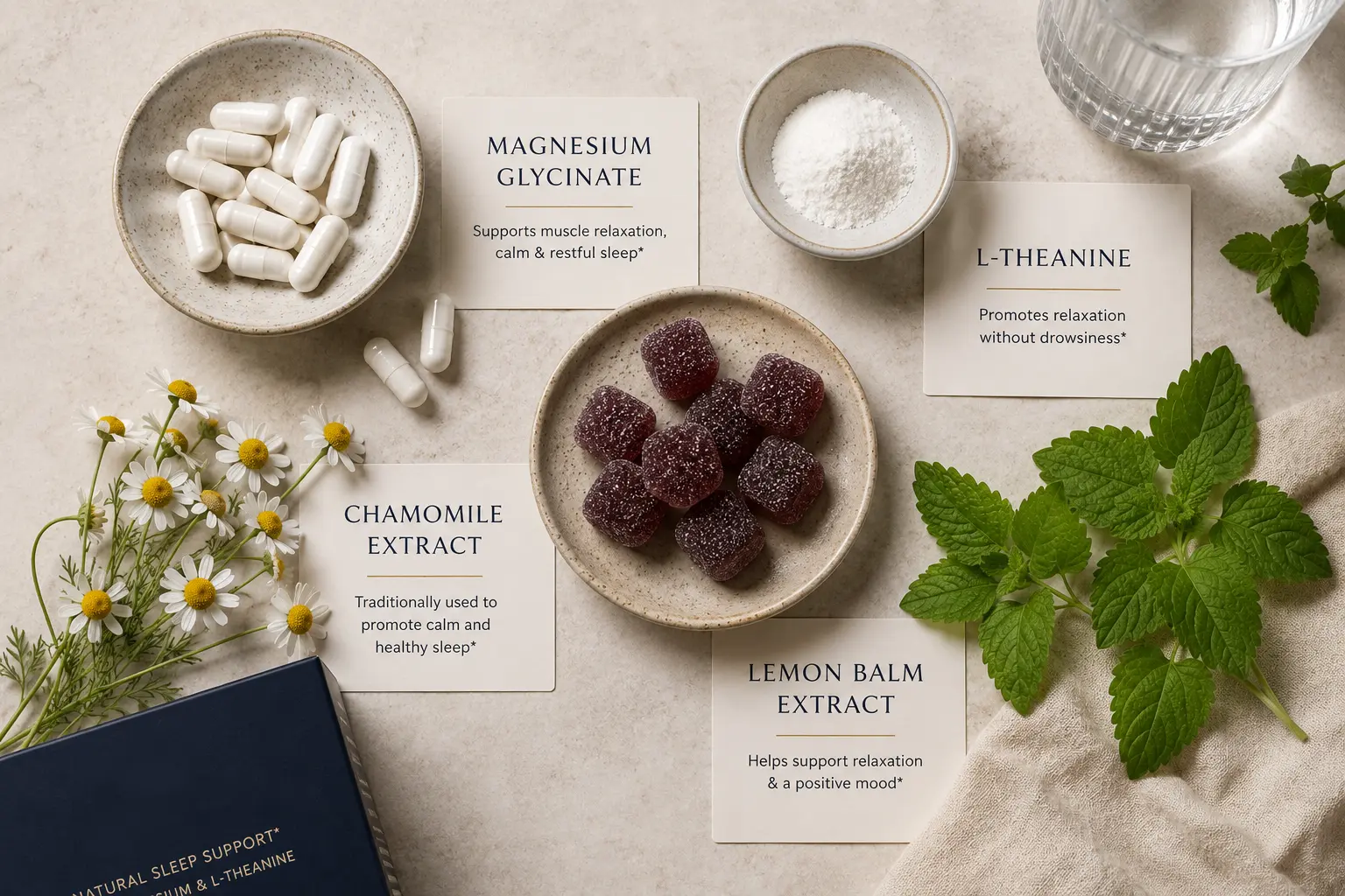Evidence-based ingredients commonly used in sleep gummies
